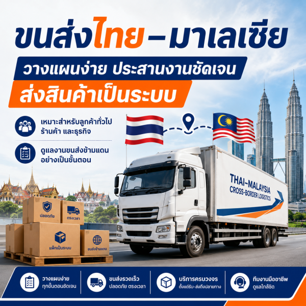 ให้บริการขนส่งสินค้าไปมาเลเซียและขนส่งไทยมาเลเซีย