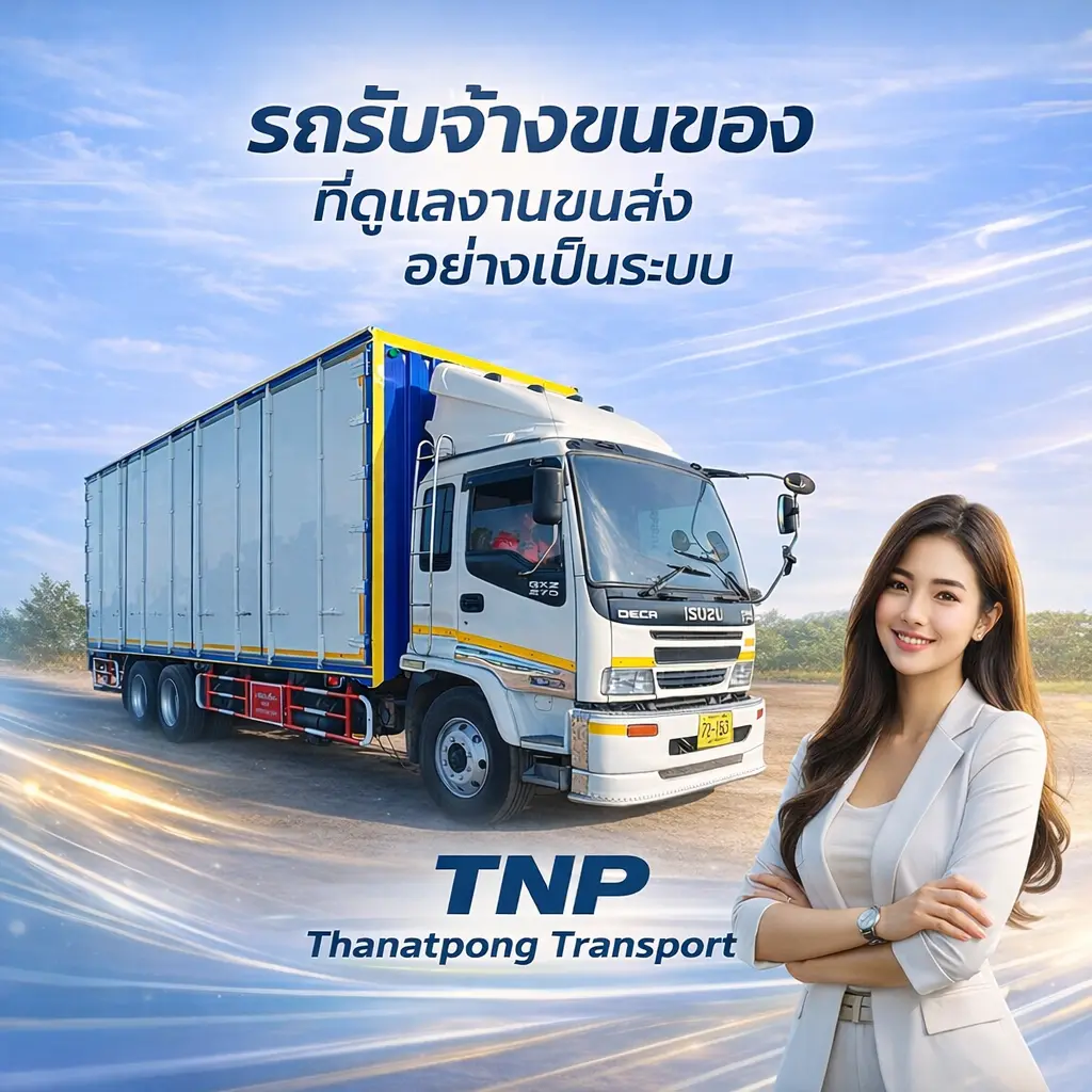 รถรับจ้างขนของ TNP Thanatpong Transport ให้บริการขนส่งสินค้าอย่างเป็นระบบทั่วประเทศไทย