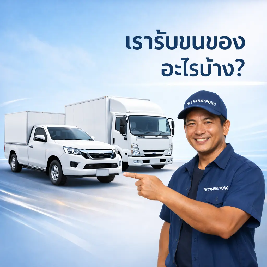 รถรับจ้างขนของ TNP Thanatpong Transport พร้อมคนขับชี้แนะนำบริการขนส่งสินค้าและรถหลายประเภท